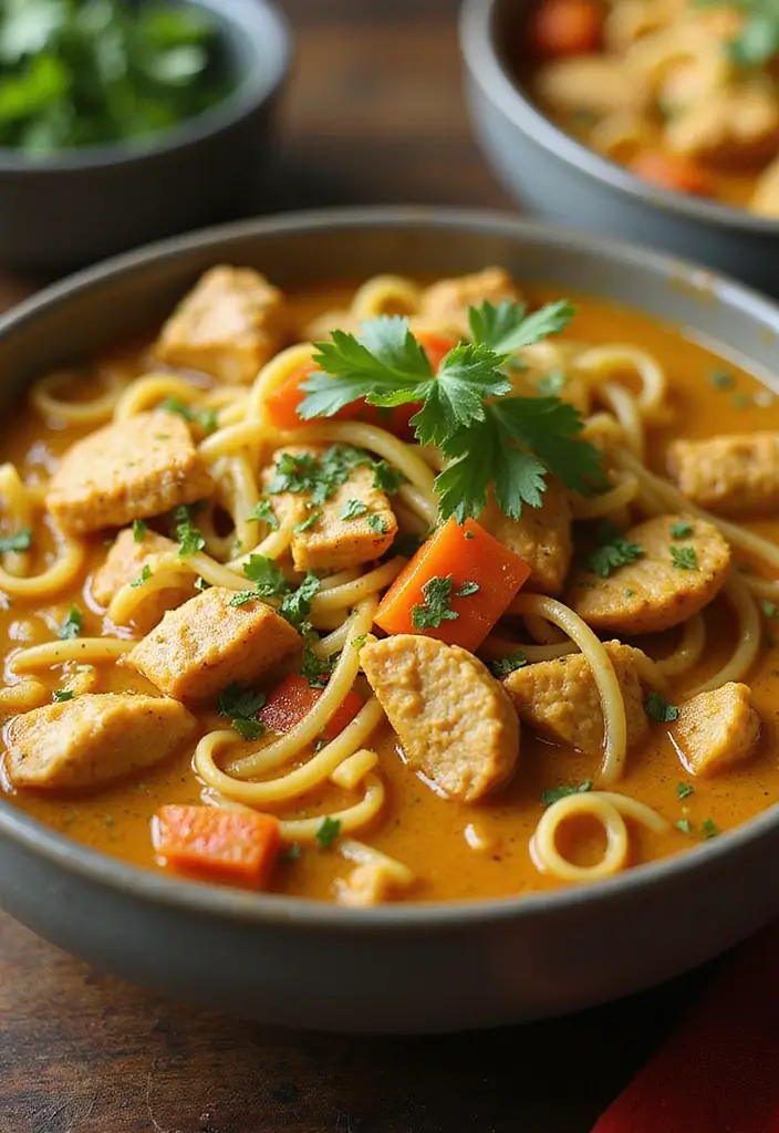 27 Homemade Chicken Noodle Soup Crockpot Recipes That Heal Fast - 20. Curried Chicken Noodle Soup