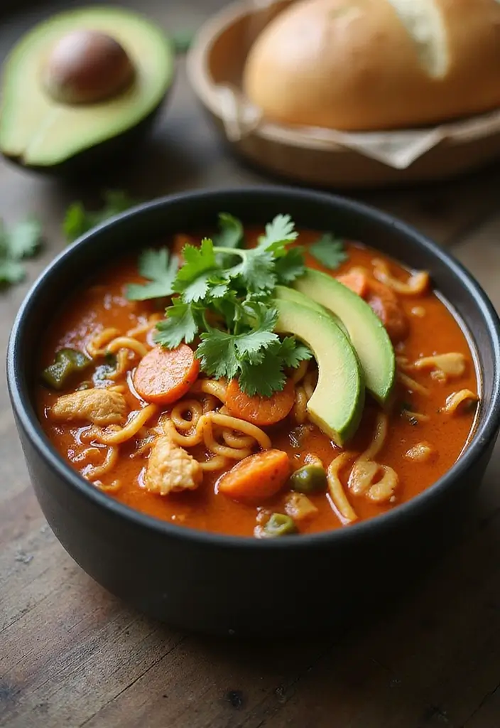 27 Homemade Chicken Noodle Soup Crockpot Recipes That Heal Fast - 3. Spicy Chipotle Chicken Noodle Soup