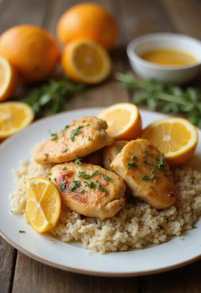 27 Lemon Chicken Breast Recipes That Feel Bright and Healthy - 23. Lemon Orange Chicken
