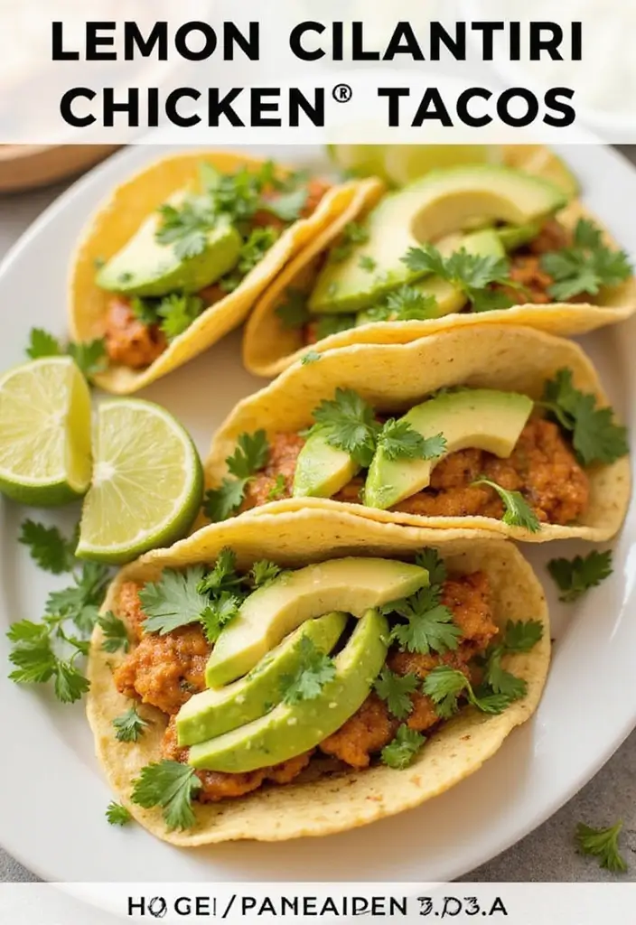 27 Lemon Chicken Breast Recipes That Feel Bright and Healthy - 5. Lemon Cilantro Chicken Tacos