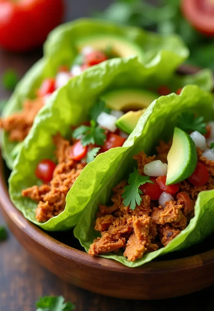 27 Low Carb Shredded Chicken Recipes That Make Meal Prep Easy - 1. Spicy Shredded Chicken Tacos