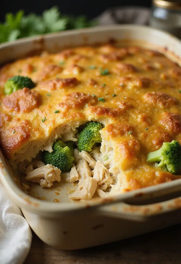 27 Low Carb Shredded Chicken Recipes That Make Meal Prep Easy - 11. Shredded Chicken and Broccoli Casserole