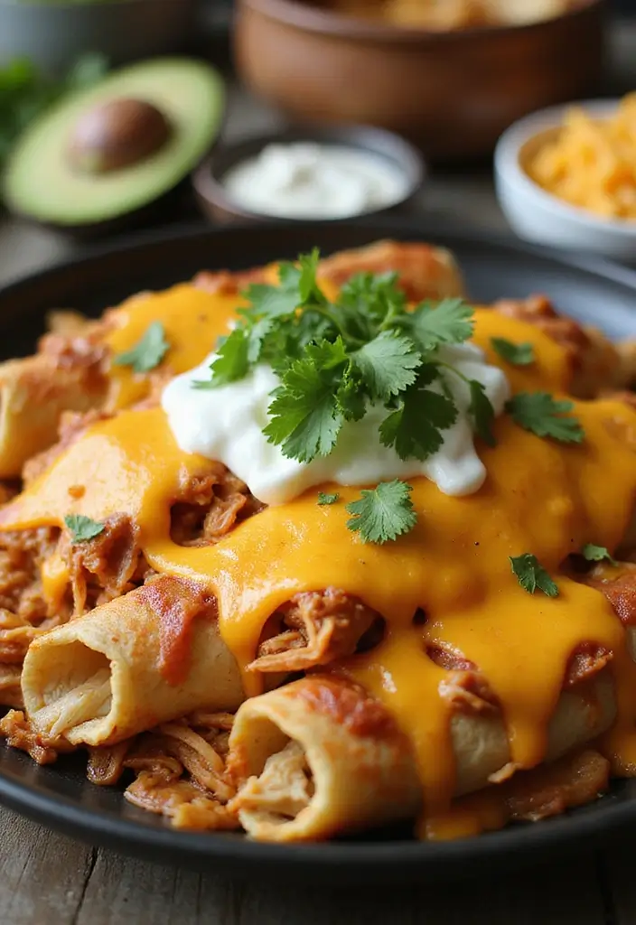 27 Low Carb Shredded Chicken Recipes That Make Meal Prep Easy - 25. Shredded Chicken Enchiladas