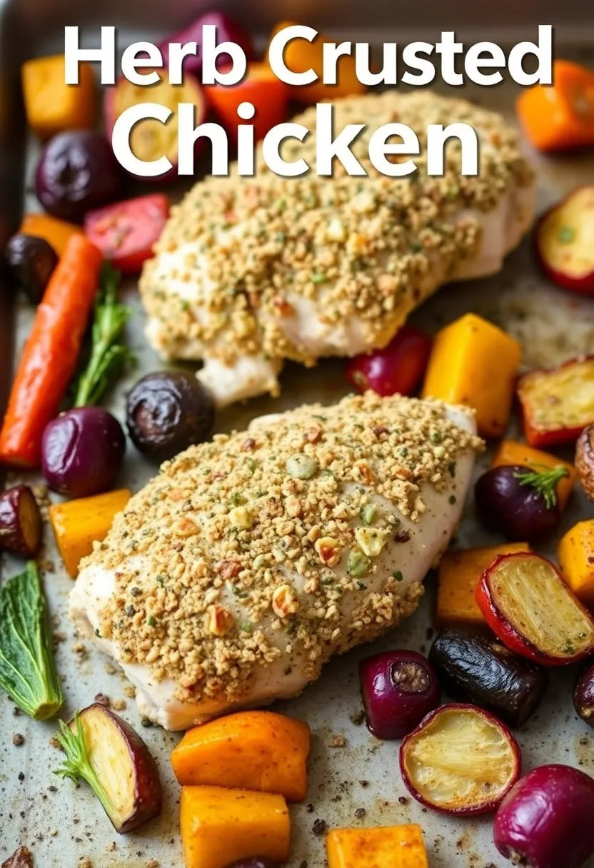 27 Sheet Pan Chicken Breast Recipes That Are Effortless & Juicy 28 27 Sheet Pan Chicken Breast Recipes That Are Effortless & Juicy - 27. Herb Crusted Chicken with Vegetables