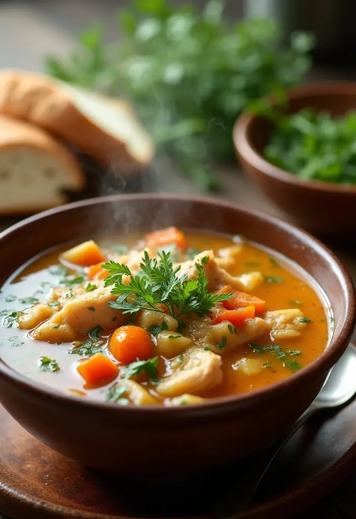 27 Shredded Chicken Instant Pot Recipes That Cook Fast - 20. Shredded Chicken and Vegetable Soup