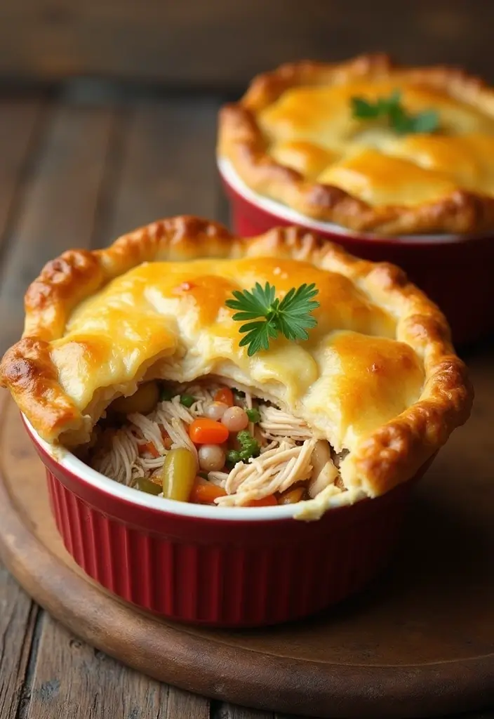 27 Shredded Chicken Instant Pot Recipes That Cook Fast - 22. Shredded Chicken Pot Pie