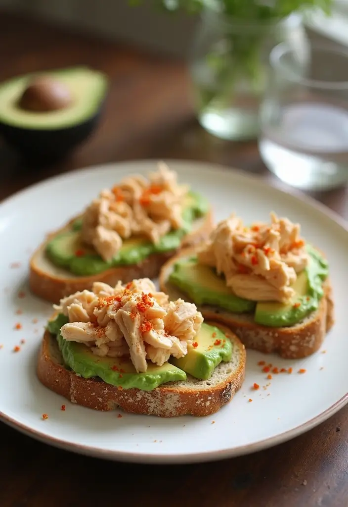 27 Shredded Chicken Instant Pot Recipes That Cook Fast - 23. Shredded Chicken and Avocado Toast