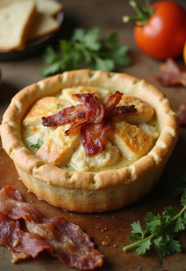 27 Sourdough Chicken Pot Pie Recipes That Are Rustic & Delicious - 15. Sourdough Chicken Pot Pie with Bacon
