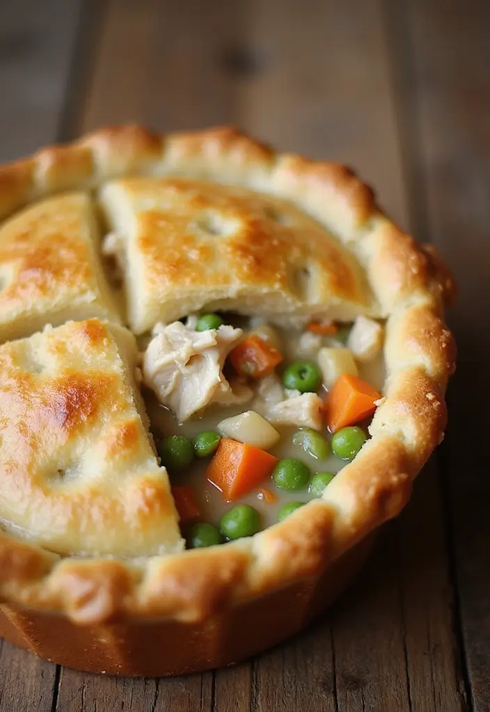 27 Sourdough Chicken Pot Pie Recipes That Are Rustic & Delicious - 17. Sourdough Chicken Pot Pie with Peas & Carrots