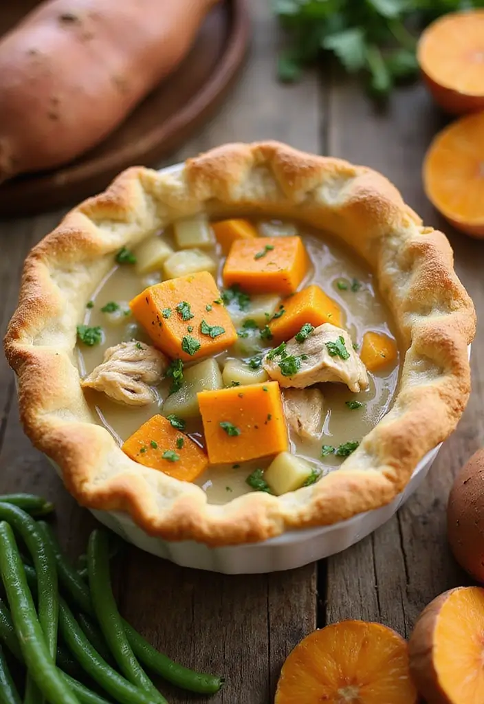 27 Sourdough Chicken Pot Pie Recipes That Are Rustic & Delicious - 6. Sourdough Chicken Pot Pie with Sweet Potatoes