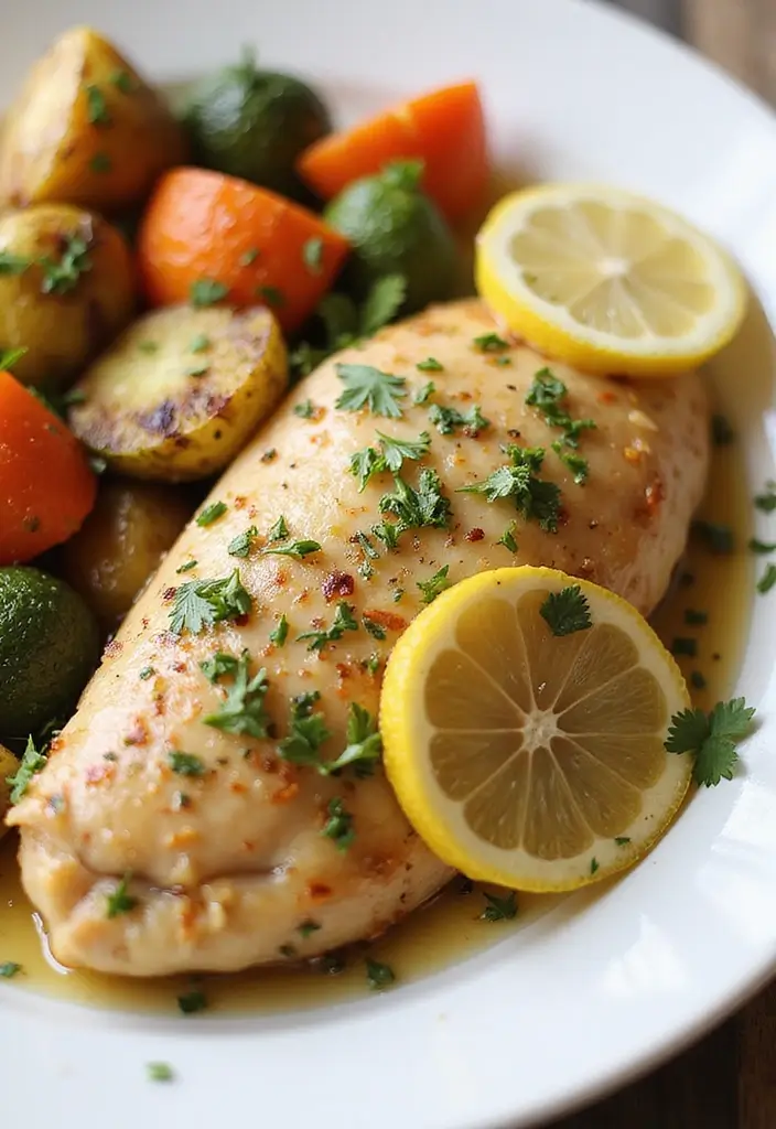 28 Baked Bone-In Chicken Breast Recipes That Stay Moist & Tender 2 28 Baked Bone-In Chicken Breast Recipes That Stay Moist & Tender - 1. Lemon Herb Roasted Chicken