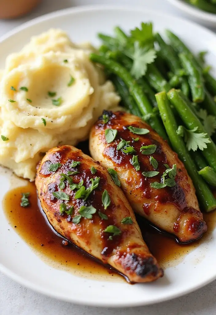 28 Baked Bone-In Chicken Breast Recipes That Stay Moist & Tender 13 28 Baked Bone-In Chicken Breast Recipes That Stay Moist & Tender - 12. Balsamic Glazed Chicken
