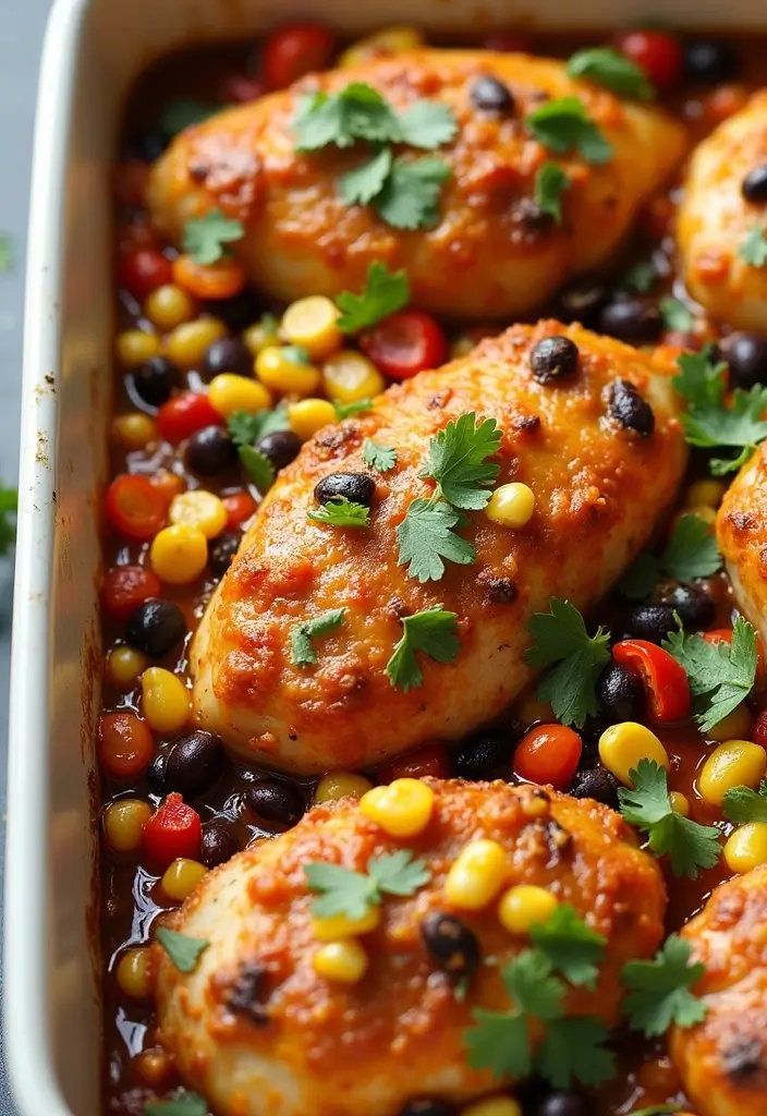 28 Baked Bone-In Chicken Breast Recipes That Stay Moist & Tender 28 28 Baked Bone-In Chicken Breast Recipes That Stay Moist & Tender - 27. Southwest Chicken Bake