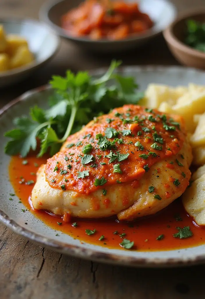 28 Baked Bone-In Chicken Breast Recipes That Stay Moist & Tender 4 28 Baked Bone-In Chicken Breast Recipes That Stay Moist & Tender - 3. Paprika and Garlic Oven-Baked Chicken