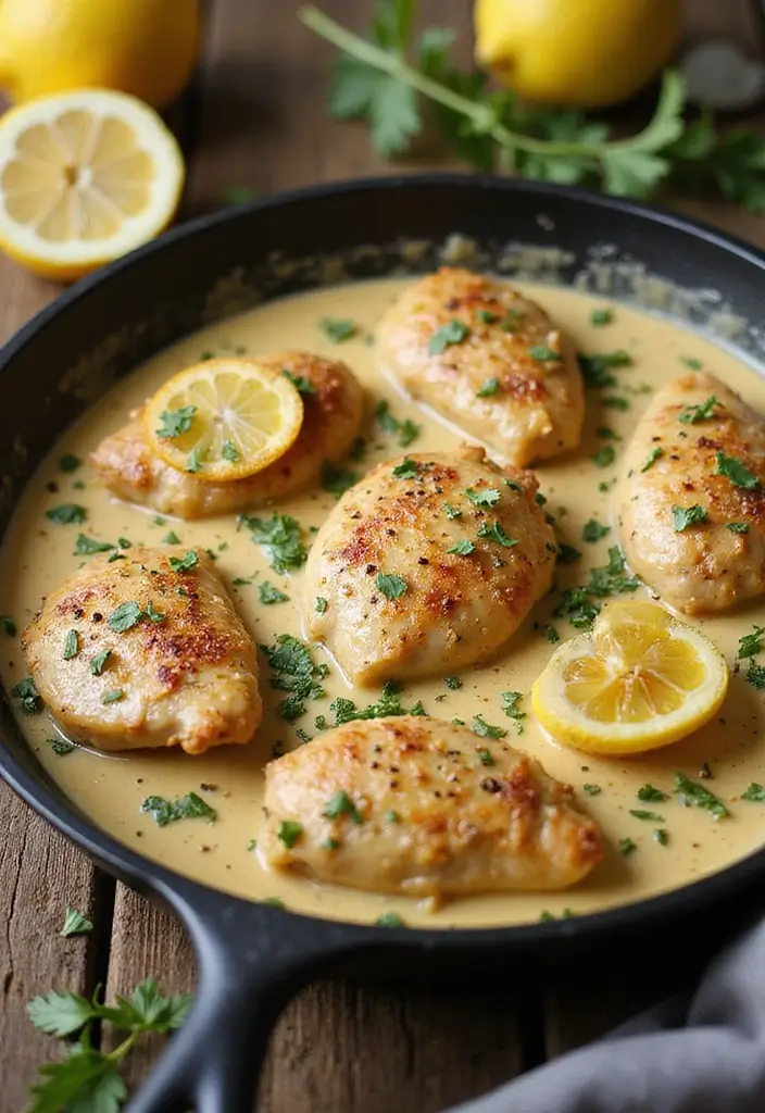 28 Creamy Lemon Pepper Chicken Recipes That Pop with Flavor - 1. Creamy Lemon Pepper Chicken Skillet