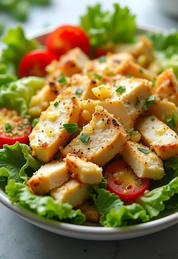 28 Creamy Lemon Pepper Chicken Recipes That Pop with Flavor - 21. Creamy Lemon Pepper Chicken Chopped Salad