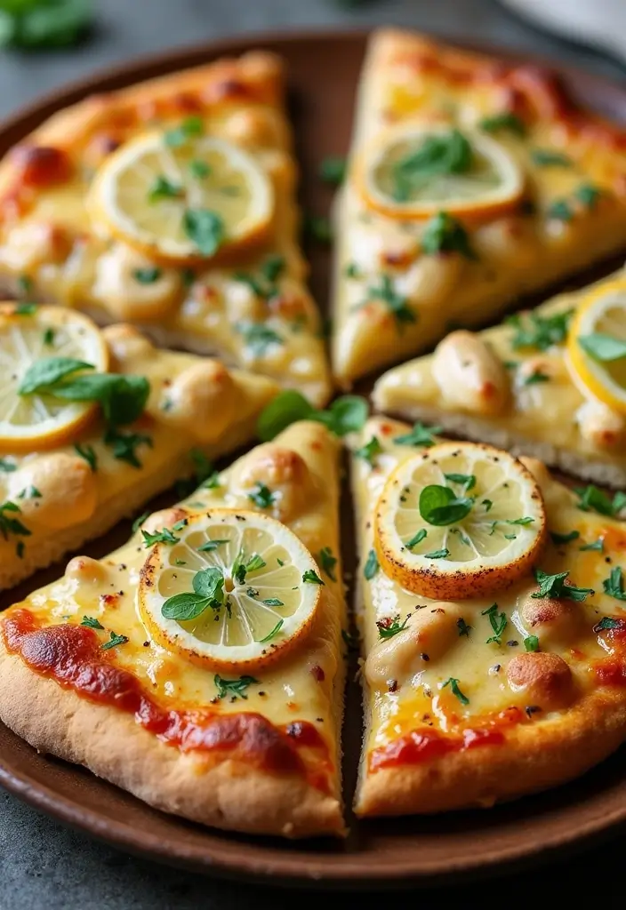 28 Creamy Lemon Pepper Chicken Recipes That Pop with Flavor - 26. Creamy Lemon Pepper Chicken Pizza