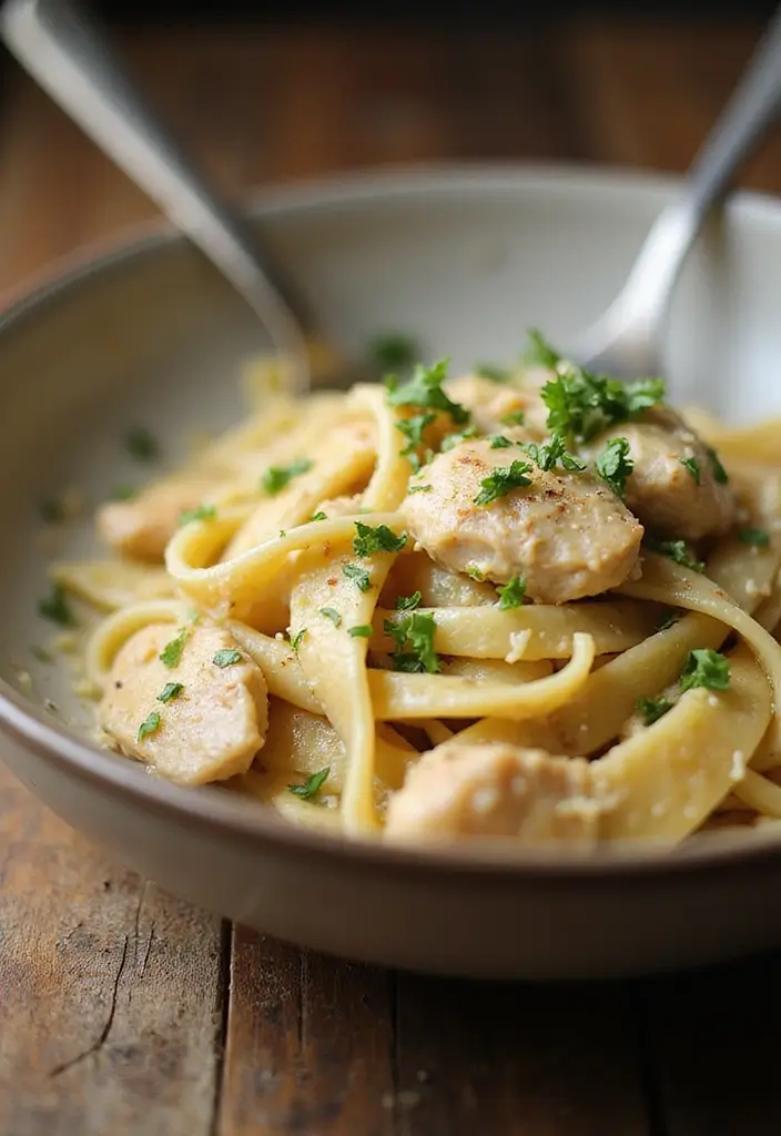 28 Crockpot Creamy Chicken Pasta Recipes That Feel Cozy & Hearty - 1. Creamy Garlic Parmesan Chicken Pasta