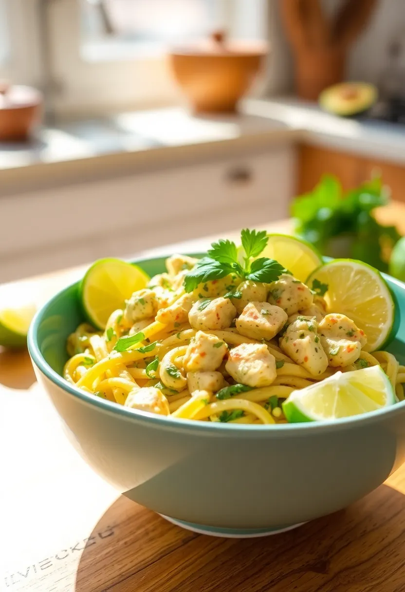 28 Crockpot Creamy Chicken Pasta Recipes That Feel Cozy & Hearty - 15. Creamy Avocado Chicken Pasta