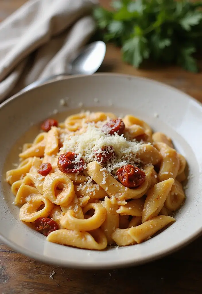 28 Crockpot Creamy Chicken Pasta Recipes That Feel Cozy & Hearty - 19. Creamy Sun-Dried Tomato Chicken Pasta