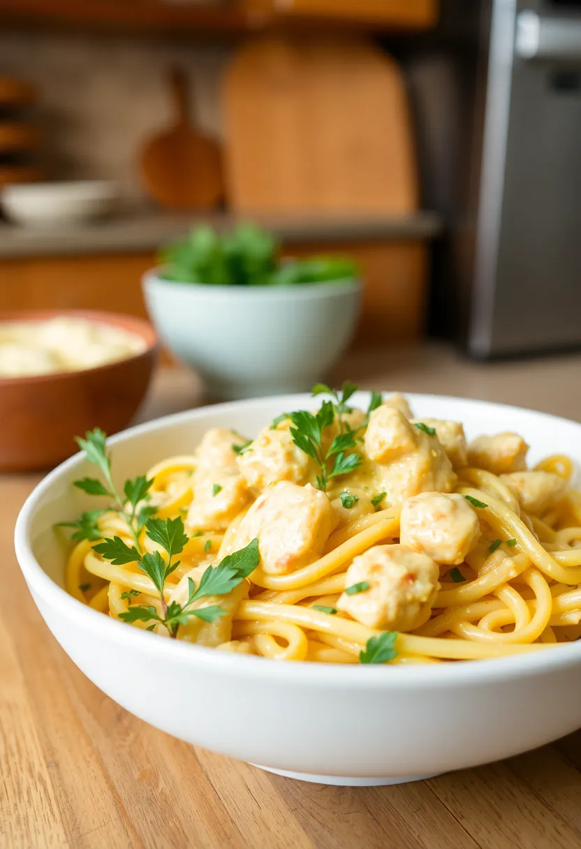 28 Crockpot Creamy Chicken Pasta Recipes That Feel Cozy & Hearty - 28. Creamy Honey Mustard Chicken Pasta