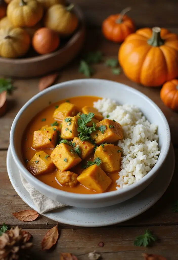 28 Fall Chicken Breast Recipes That Bring Cozy Autumn Flavors - 16. Chicken and Pumpkin Curry