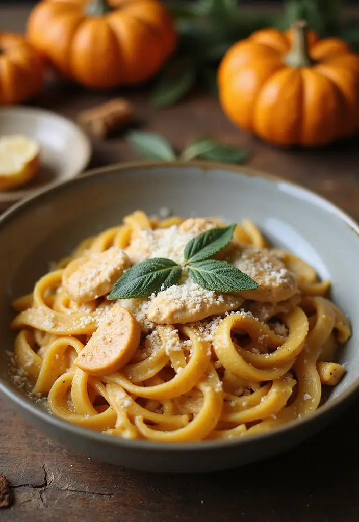 28 Fall Chicken Breast Recipes That Bring Cozy Autumn Flavors - 2. Creamy Pumpkin Chicken Pasta