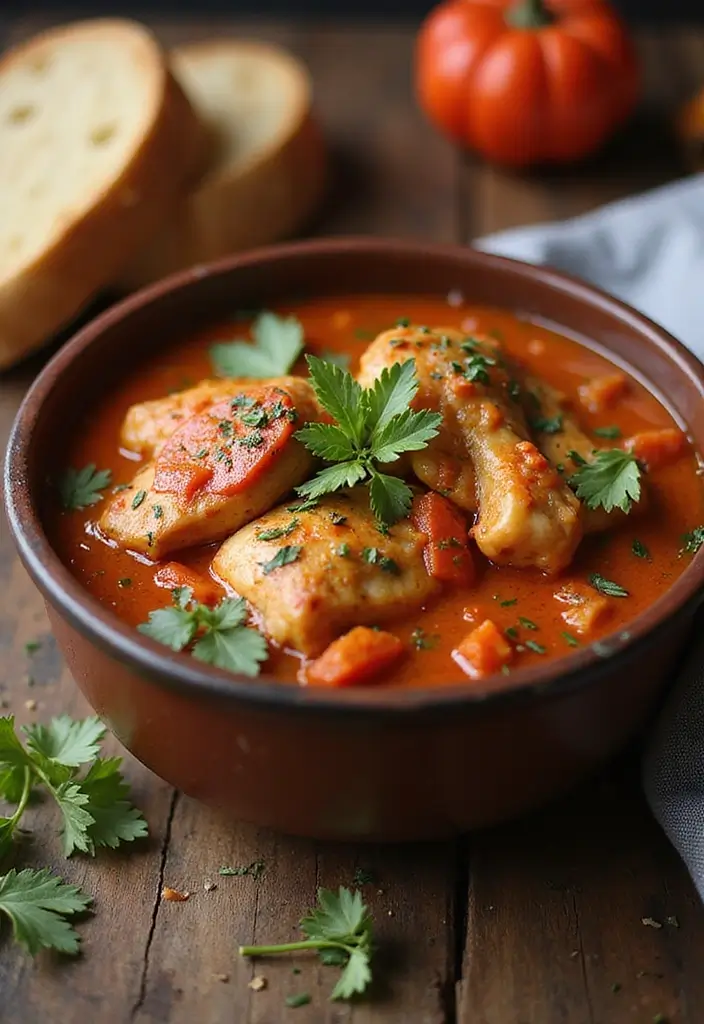 28 Fall Chicken Breast Recipes That Bring Cozy Autumn Flavors - 26. Chicken Cacciatore with Seasonal Vegetables