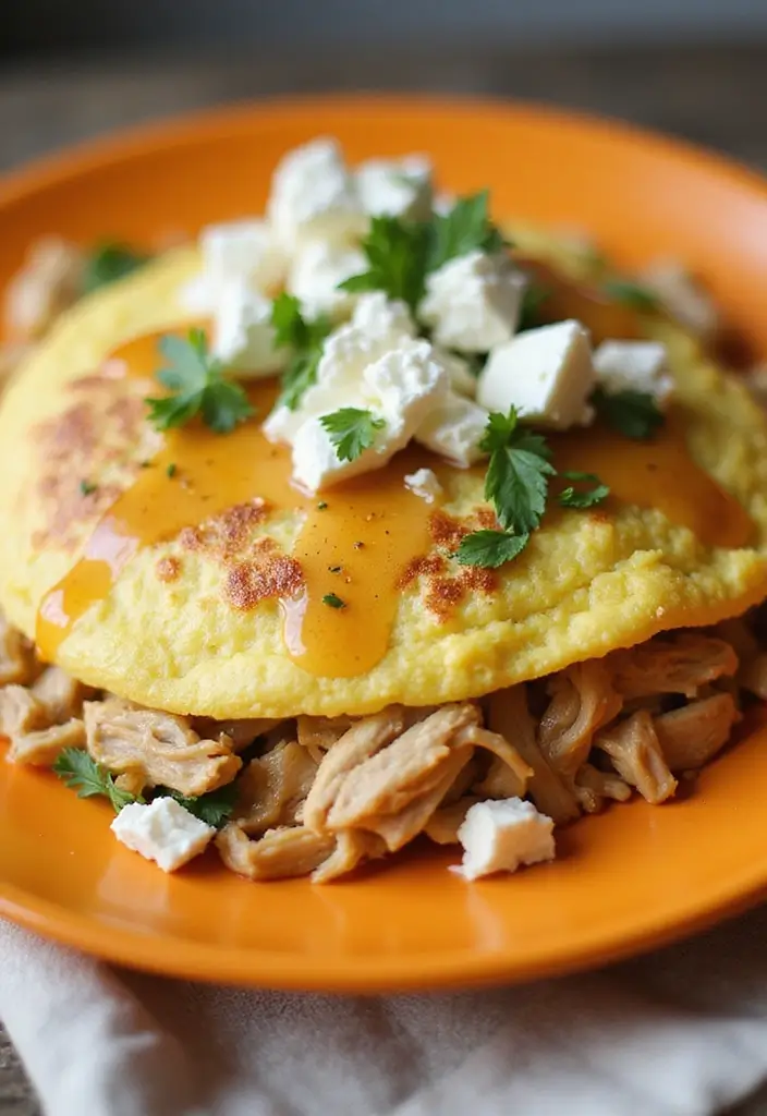 28 Hot Honey Feta Chicken Recipes That Are TikTok-Inspired & Yummy - 13. Hot Honey Feta Chicken Omelette