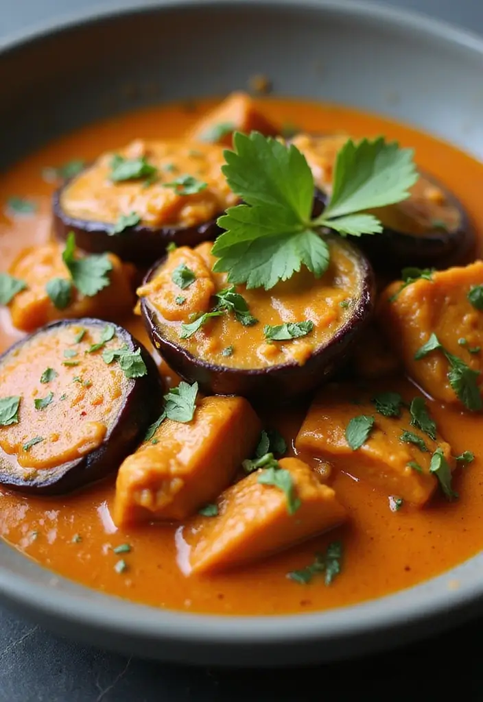 28 How to Make Butter Chicken Recipes That Are Creamy & Authentic - 28. Butter Chicken with Eggplant