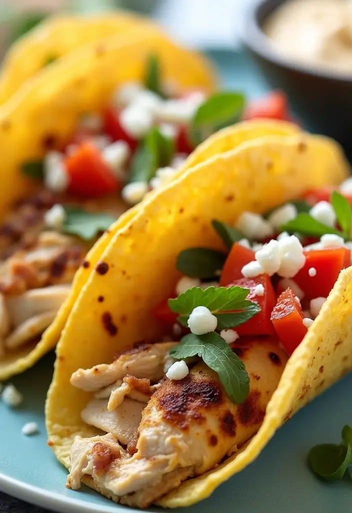 29 Chicken Bacon Ranch Tacos That Combine the Best Flavors - 17. Chicken Bacon Ranch Tacos with Hummus