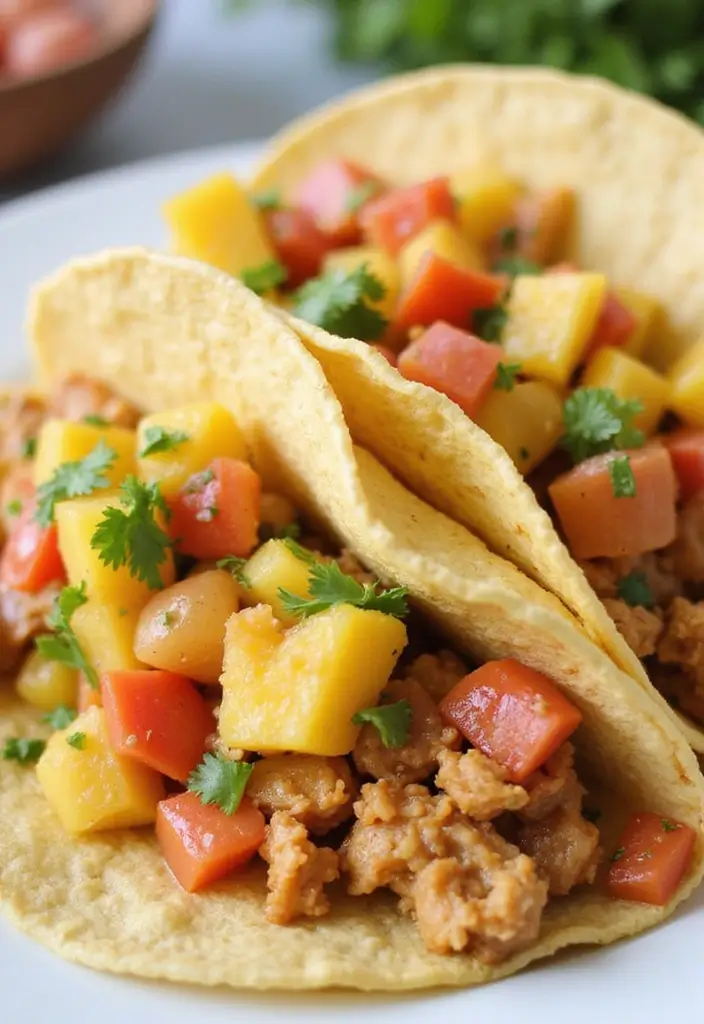 29 Chicken Bacon Ranch Tacos That Combine the Best Flavors - 7. Chicken Bacon Ranch Tacos with Pineapple Salsa