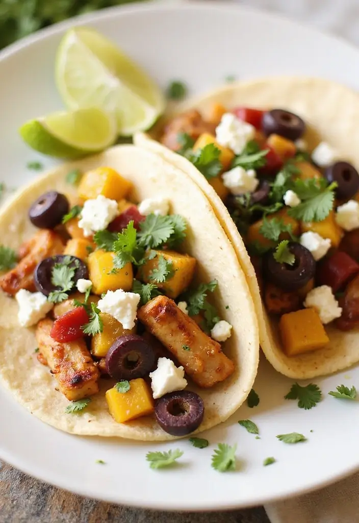 29 Chicken Bacon Ranch Tacos That Combine the Best Flavors - 9. Greek Chicken Bacon Ranch Tacos