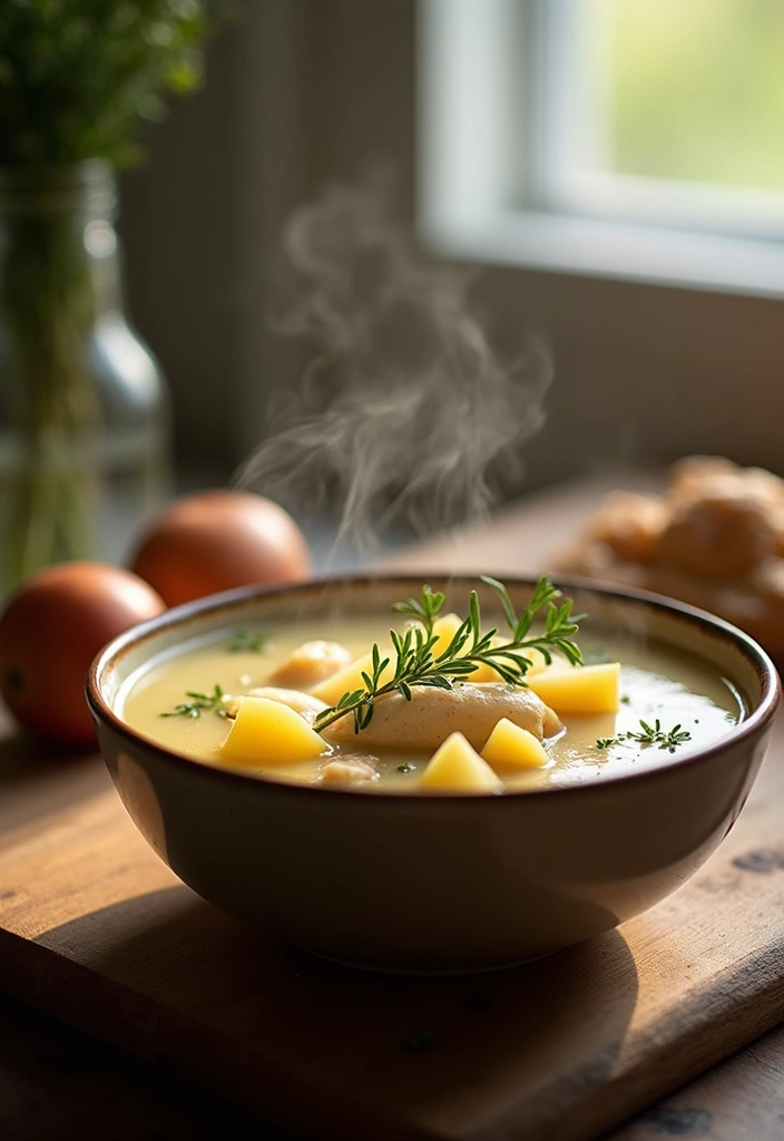29 Chicken and Potato Soup Recipes That Warm You Up - 10. Chicken and Potato Soup with Thyme