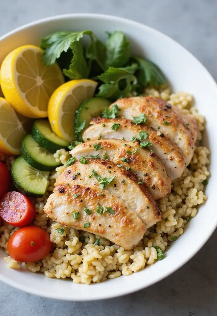 29 Healthy Greek Chicken Bowls That Feel Fresh and Balanced - 17. Greek Orzo Chicken Bowl