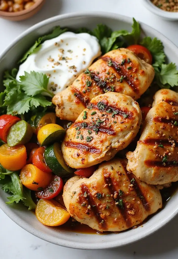 29 Healthy Greek Chicken Bowls That Feel Fresh and Balanced - 8. Spicy Greek Chicken Bowl