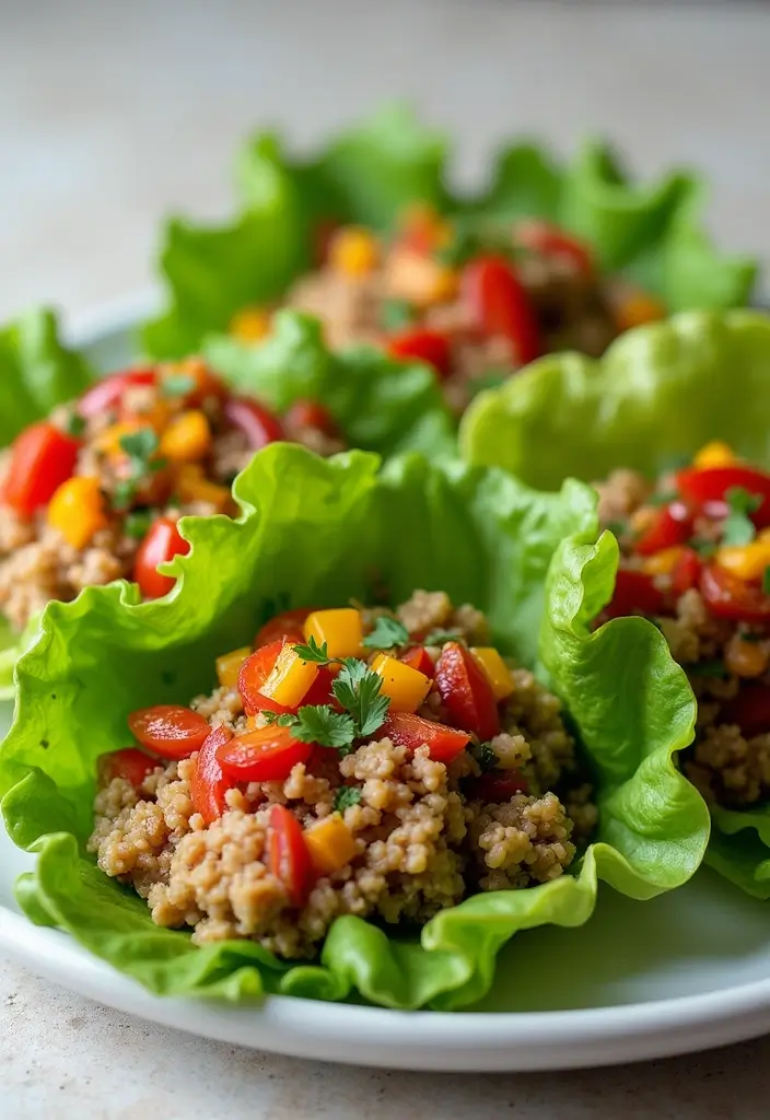 29 Low Carb Ground Chicken Recipes That Are Filling & Flavorful - 13. Ground Chicken Lettuce Wraps