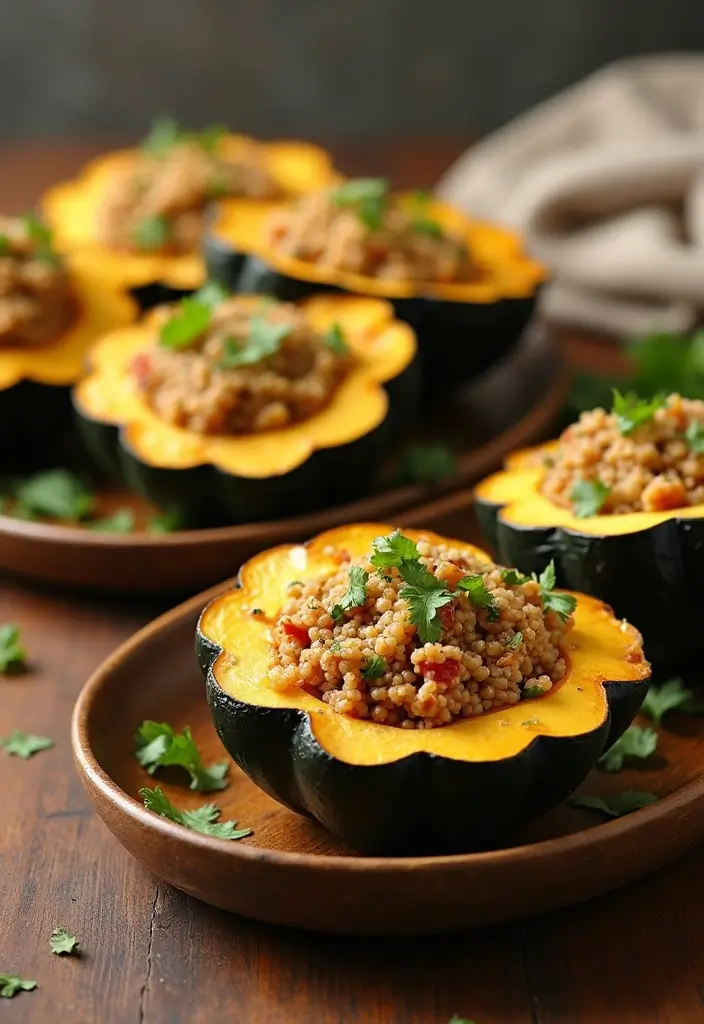 29 Low Carb Ground Chicken Recipes That Are Filling & Flavorful - 15. Ground Chicken Stuffed Acorn Squash