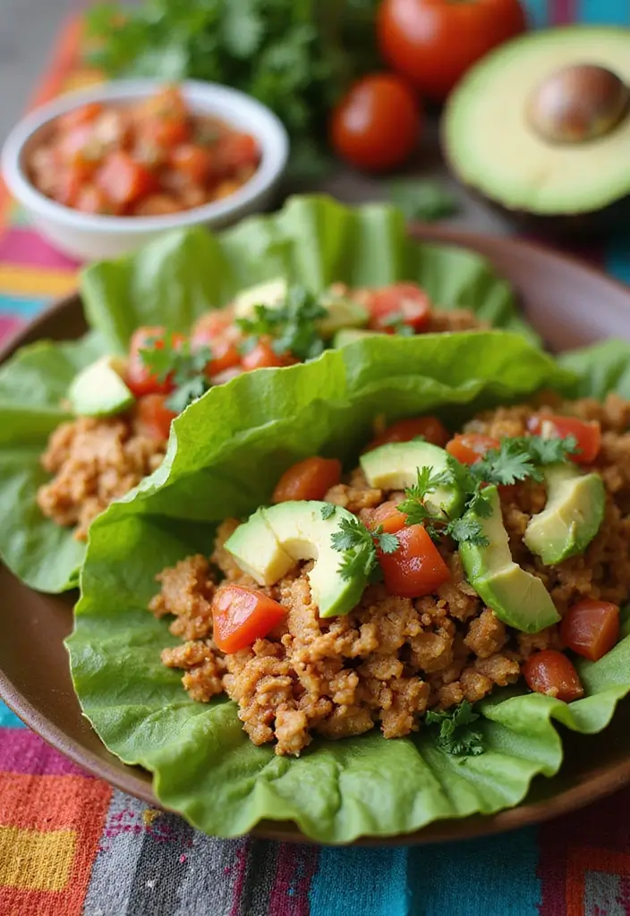 29 Low Carb Ground Chicken Recipes That Are Filling & Flavorful - 2. Ground Chicken Tacos with Avocado Salsa