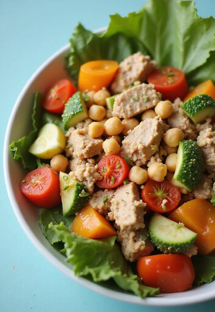 29 Low Carb Ground Chicken Recipes That Are Filling & Flavorful - 26. Ground Chicken and Chickpea Salad