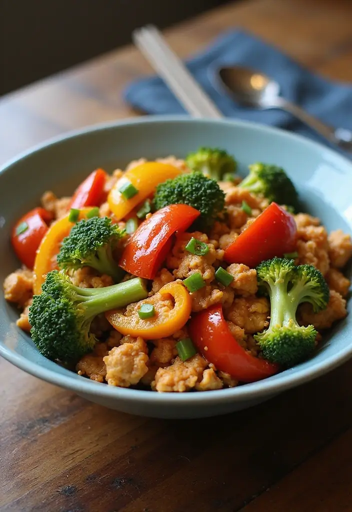 29 Low Carb Ground Chicken Recipes That Are Filling & Flavorful - 3. Spicy Ground Chicken Stir-Fry