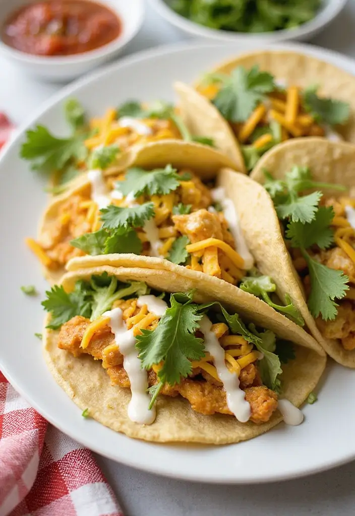 29 Million Dollar Chicken Crockpot Recipes That Feel Rich & Creamy 3 29 Million Dollar Chicken Crockpot Recipes That Feel Rich & Creamy - 2. Creamy Ranch Chicken Tacos