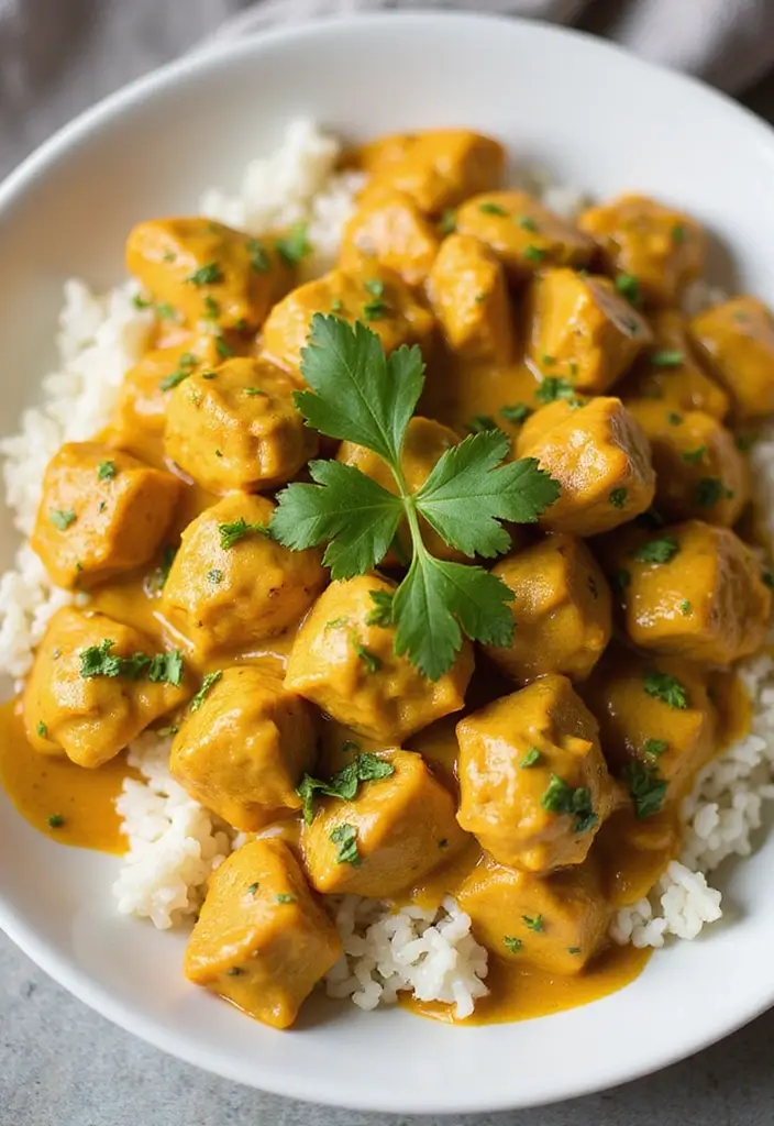 29 Million Dollar Chicken Crockpot Recipes That Feel Rich & Creamy 28 29 Million Dollar Chicken Crockpot Recipes That Feel Rich & Creamy - 27. Creamy Curried Chicken