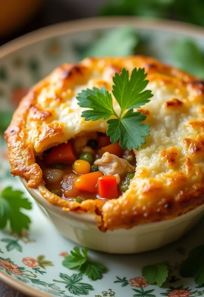 29 Mini Chicken Pot Pies with Biscuits Recipes That Feel Homemade 12 29 Mini Chicken Pot Pies with Biscuits Recipes That Feel Homemade - 11. Thai Coconut Chicken Pot Pie