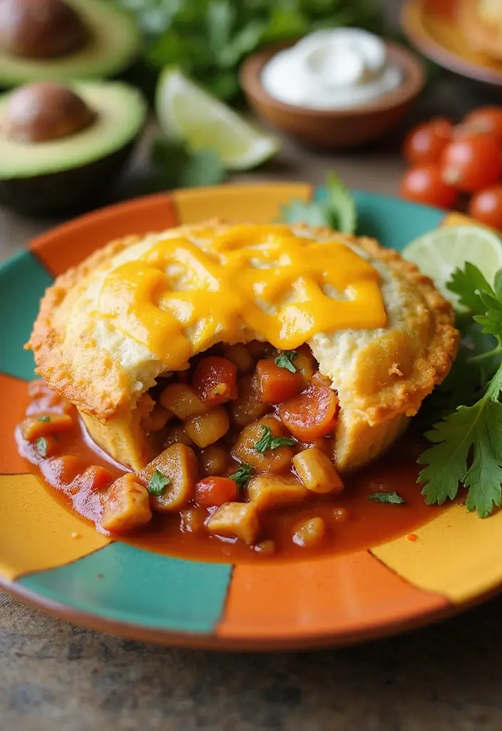 29 Mini Chicken Pot Pies with Biscuits Recipes That Feel Homemade 13 29 Mini Chicken Pot Pies with Biscuits Recipes That Feel Homemade - 12. Taco Chicken Pot Pie