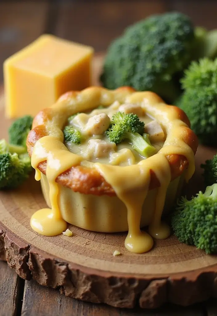 29 Mini Chicken Pot Pies with Biscuits Recipes That Feel Homemade 3 29 Mini Chicken Pot Pies with Biscuits Recipes That Feel Homemade - 2. Cheesy Chicken and Broccoli Pot Pie