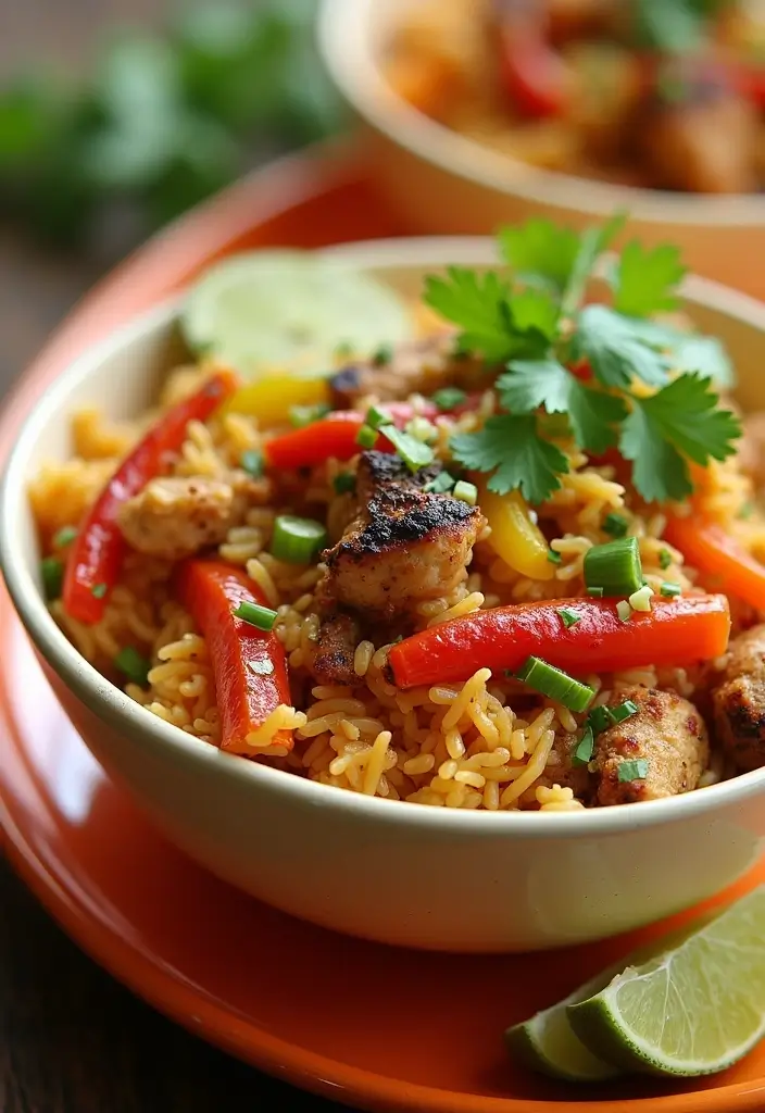 29 Rotisserie Chicken and Rice Recipes That Use Leftovers Brilliantly - 13. Chicken Fajita Rice Bowl