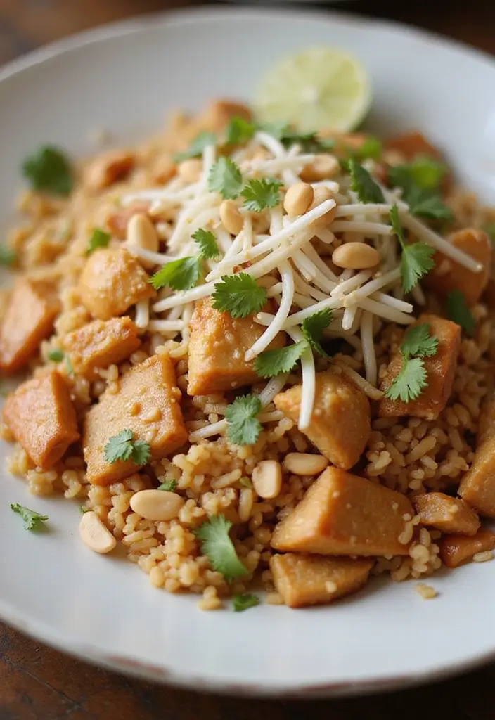 29 Rotisserie Chicken and Rice Recipes That Use Leftovers Brilliantly - 23. Chicken and Rice Pad Thai