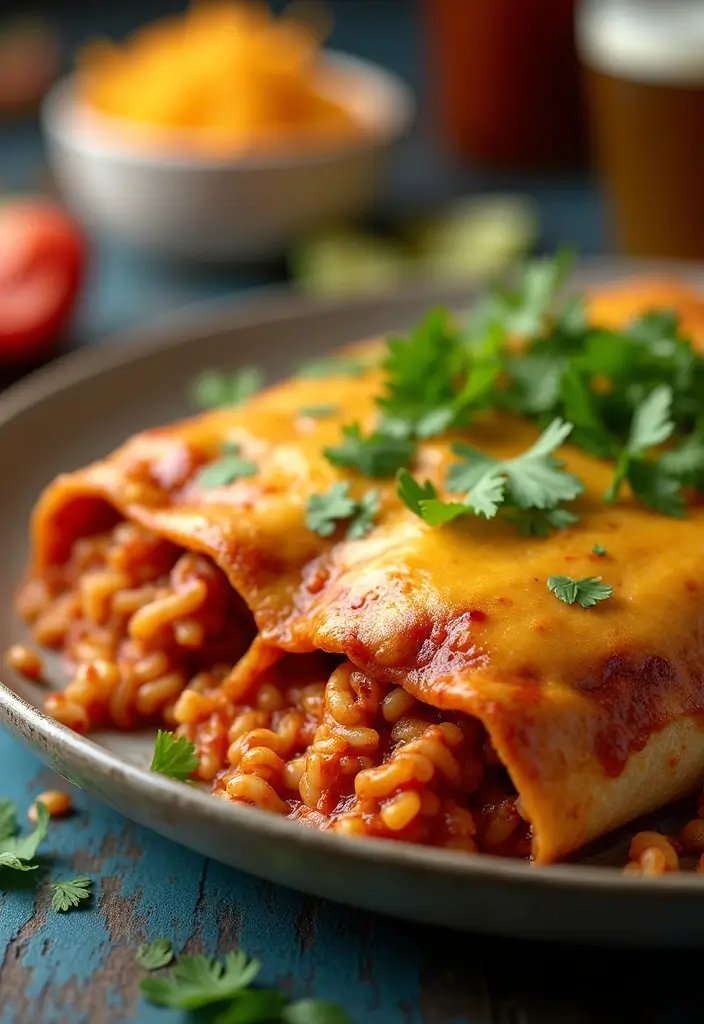 29 Rotisserie Chicken and Rice Recipes That Use Leftovers Brilliantly - 5. Chicken and Rice Enchiladas