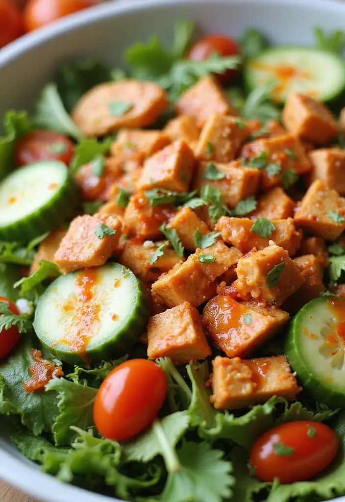 29 Santa Fe Chicken Salad Recipes That Are Spicy & Refreshing 14 29 Santa Fe Chicken Salad Recipes That Are Spicy & Refreshing - 13. Sriracha Santa Fe Chicken Salad